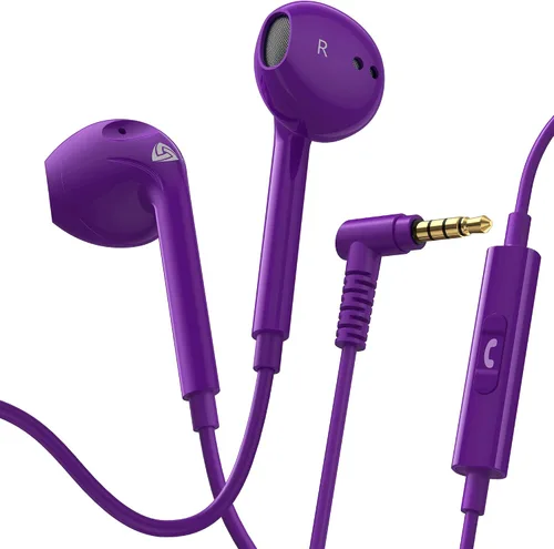 Vista 22 de LUDOS Zenith - Auriculares intraurales con cable, auriculares con micrófono, con cable para auriculares Jack de 0.138 in para iPhone, Samsung