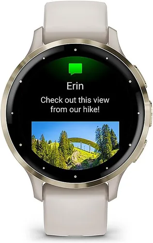 Vista 4 de Garmin 010-N2785-04 Venu 3S Fitness GPS Smartwatch Bisel dorado con caja marfil 1.614 in (renovado) Paquete con 2 años CPS Paquete de protección