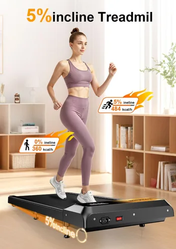 Vista 4 de Walking Treadmill Pad with Incline, Walking 2.5HP for Home and Office, 265Lbs Weight Capacity, Treadmill with APP & Remote Control, LED Display