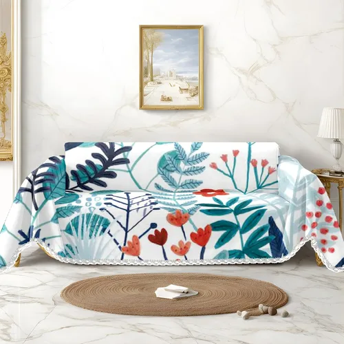 Vista 11 de Funda de sofá de delfines de sirena de fantasía, fundas de sofá estampadas, fundas para sillón, funda resistente a las manchas, protector universal