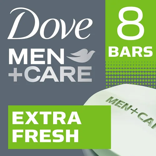 Vista 2 de DOVE MEN + CARE Limpiador de barra 3 en 1 para cuerpo, cara y afeitado, limpiador corporal y facial extra fresco, más hidratante que el jabón
