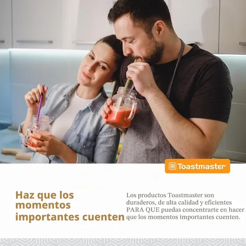 Vista 6 de Toastmaster Licuadora de 5 velocidades con tarro de plástico de 48 onzas, licuadora de cocina con cuchillas de acero inoxidable, para batidos