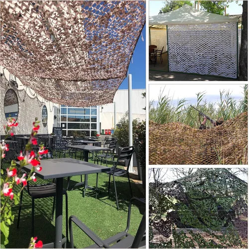 Vista 6 de PATIKIL Camouflage Netting Camo Net 210D Oxford Durable Camo Mesh Netting Blind Sunshade Hunting Shooting Hide Army for Camping Theme Party