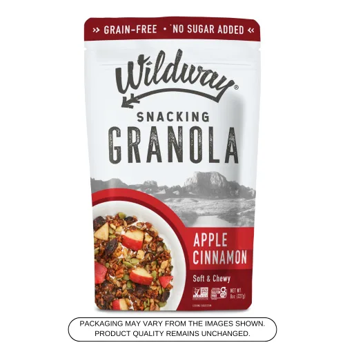 Vista 7 de Wildway Granola Keto con ingredientes orgánicos, manzana y canela, cereales sin granos, sin gluten, vegana, baja en carbohidratos y sin azúcar