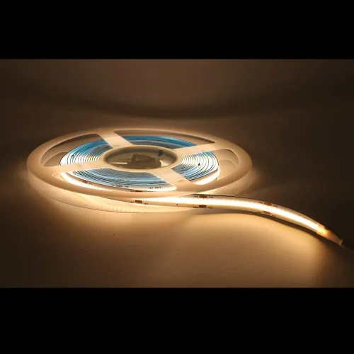 Vista 13 de COB - Tira de luces LED, 16.4 ft/16.4 pies, flexible, flexible, flexible, flexible, luces de cuerda LED COB, 12 V, 320 LEDs/m, blanco cálido, 3000