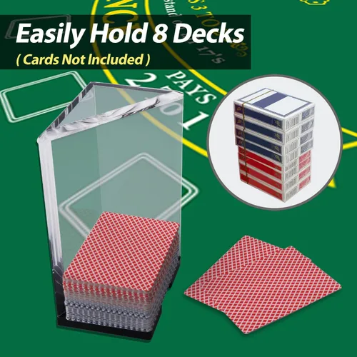 Vista 3 de Juego combinado de Blackjack con fieltro de diseño de blackjack, barajador automático de cartas de 6 barajas, 8 mazos de zapatos de distribuidor