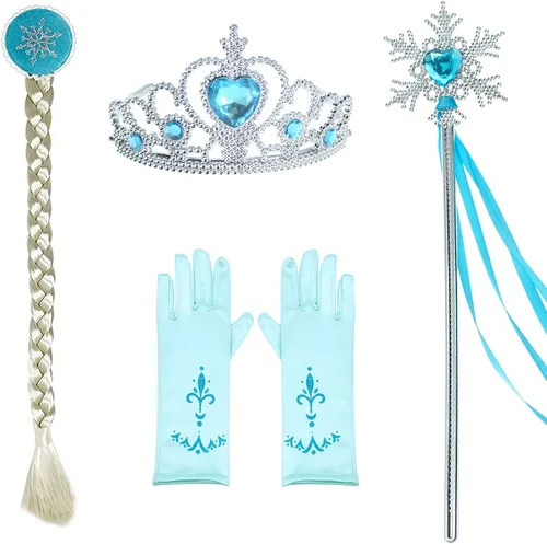 Vista 2 de Party Chili Disfraz de princesa para niñas con accesorios para niñas pequeñas