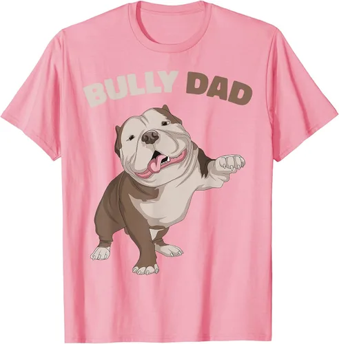 Vista 4 de American Bully Dad Dog Owner Father Funny Men T-Shirt Asphalt Grey