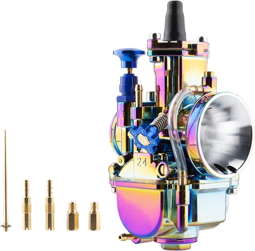 Vista 12 de Carburador PWK de 21 mm para Carreras para Motor de 50 cc a 100 cc 2T 4T Moto Dirt Bike, Motocicleta, ATV, Scooter con Colector de Admisión, Chorros