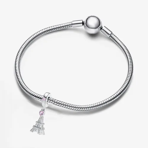 Vista 3 de NanMuc Abalorios para pasaporte de la Torre Eiffel para vacaciones, con diseño de globo de avión, taza de café, maleta, compatible con pulsera