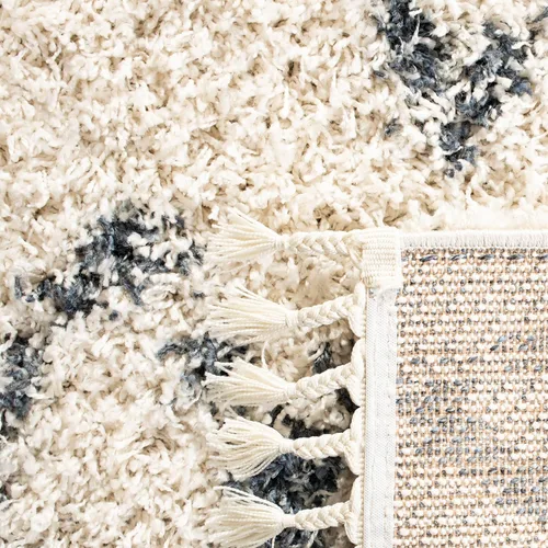 Vista 8 de SAFAVIEH Alfombra de área de 8 x 10 pulgadas, colección Pro Luxe Shag - Grande, borla bohemia marroquí, no desprende pelusa y fácil de limpiar, pelo
