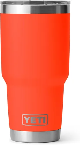 Vista 31 de YETI Rambler - Vaso de 30 oz, acero inoxidable, aislado al vacío con tapa MagSlider, color carmesí Amarillo