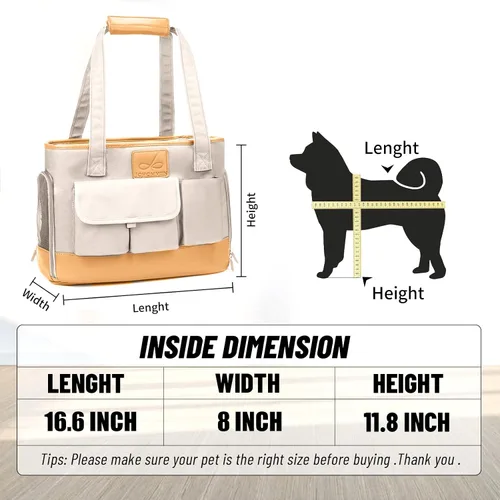 Vista 5 de Transportador para Perros, Transportador para Gatos, Transportador para Mascotas, Bolso de Cuero PU Premium Impermeable Plegable de Oxford