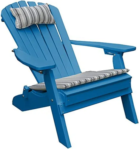 Vista 12 de A & L Furniture Polywood - Silla Adirondack plegable/reclinable, tamaño único, Naranja