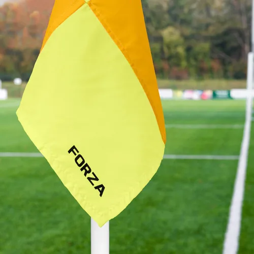 Vista 3 de FORZA Banderas de esquina de fútbol - Juego de 4 banderas de esquina con resorte - Equipo de campo de fútbol