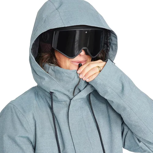 Vista 12 de Volcom Sherwin - Chaqueta de invierno con capucha aislada para snowboard y esquí para mujer