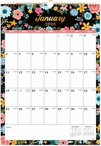Vista 3 de Calendario 2027 – Calendario de pared 2027 con bolsillo, enero de 2027 a diciembre de 2027, calendarios mensuales de 12 x 12 pulgadas para el hogar