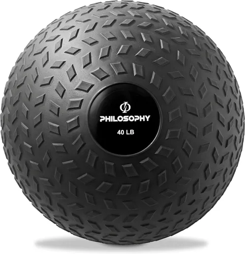 Vista 8 de Philosophy Gym Slam Ball - Pelota medicinal con peso y banda de rodadura de fácil agarre