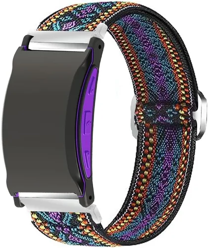 Vista 11 de Lamshaw Compatible con reloj de choque de 3 bandas, correa de repuesto ajustable de nailon elástico elástico para hombres y mujeres, compatible