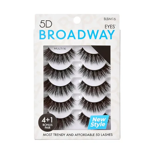 Vista 20 de Broadway - Juego de 5 pares de pestañas postizas de aspecto natural a dramático (01)