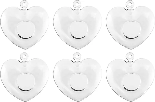 Vista 12 de WGV - Terrario colgante de cristal para plantas, ancho 5 pulgadas, altura 5 pulgadas, corazón de San Valentín, maceta de aire para suculentas, luz