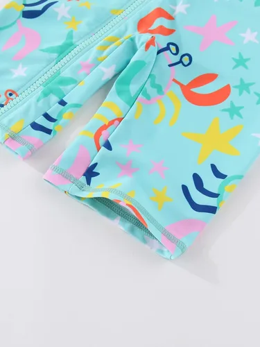 Vista 6 de Traje de baño de una pieza con protección contra erupciones para bebé, traje de baño infantil UPF 50+