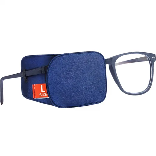Vista 24 de Parche de ojo de seda Astropic para gafas de adultos y niños para cubrir cualquier ojo (Mediano, Violeta)