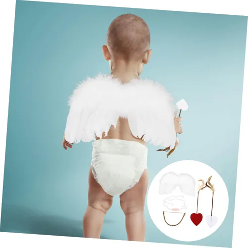 Vista 7 de ABOOFAN 2 juegos y cupido meses bebé San Valentín vestidos blanco niño pequeño cualquier sensación mini servicio de preguntas Halloween niñas fiesta
