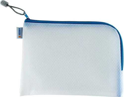Vista 3 de Herma 20007 - Neceser con cremallera A5, 10 unidades, transparente (10.2 x 7.9 in), pequeña bolsa de viaje con cremallera para cosméticos, líquidos
