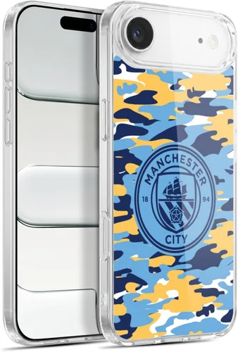 Vista 259 de Head Case Designs Funda de gel con licencia oficial del Manchester City Man City FC Blue Moon Badge Camou [protección de grado militar] compatible
