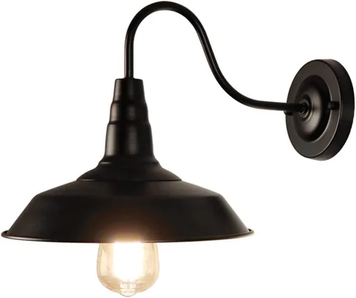 Vista 9 de LynPon Juego de 2 apliques de pared de cuello de cisne para interiores, color negro, juego de 2 lámparas rústicas de pared, iluminación industrial