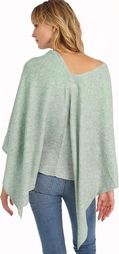 Vista 3 de Minnie Rose Poncho ruana de cachemira para mujer