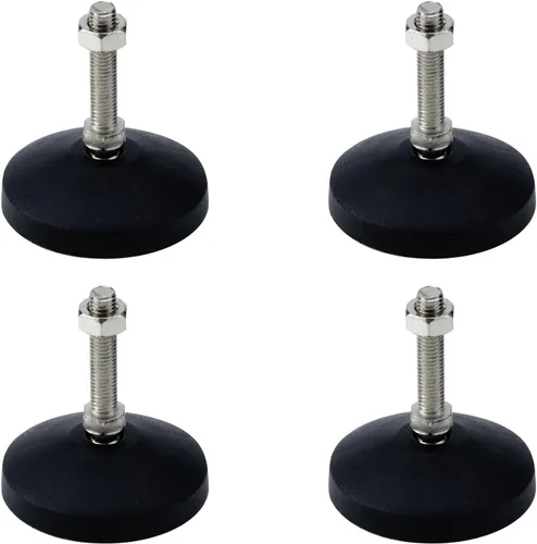 Vista 17 de Antrader 4pcs M8x50mm Ajustable Muebles Glides Antideslizante Nylon Reforzado Base Redonda 4.449 in Pie de nivelación
