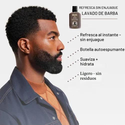 Vista 4 de Reuzel Refresh - Lavado de barba sin enjuague, para hombre, 6.8 fl oz