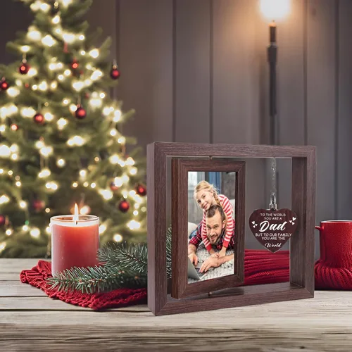 Vista 5 de Regalos de Navidad para Papá de Hija e Hijo, Marcos de Fotos del Primer Día del Padre para Papá Nuevo y Papá por Primera Vez, Regalos de Navidad