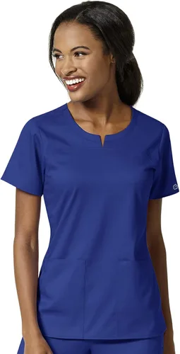 Vista 17 de Wink PRO - Camiseta médica con cuello de muesca y 4 bolsillos para mujer Negro