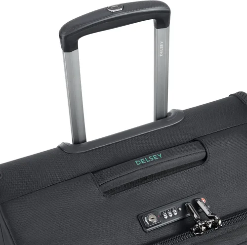 Vista 36 de DELSEY PARIS Helium DLX Softside - Maleta expandible con ruedas giratorias, azul marino, a cuadros, mediano de 25 pulgadas