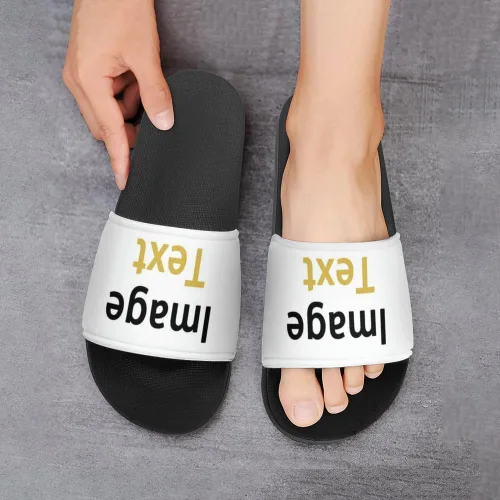 Vista 6 de Generic Pantuflas personalizadas con foto y texto, sandalias cómodas para baño, ducha, sandalias informales, sandalias personalizadas para hombres