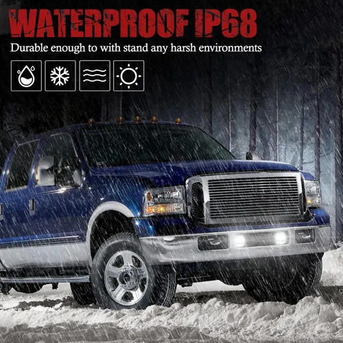 Vista 6 de BUNKER INDUST Luz antiniebla LED con luces de circulación diurna para Ford F250 F350 F450 F550 SUPER DUTY 2005 2006 2007, kit de montaje de faro