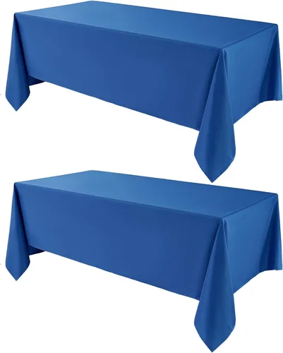 Vista 38 de Mantel Cuadrado 52 x 52 Pulgadas Manteles Negros Resistente a Manchas y Arrugas Lavable de Poliéster para Fiestas, Buffets y Bodas Mantel