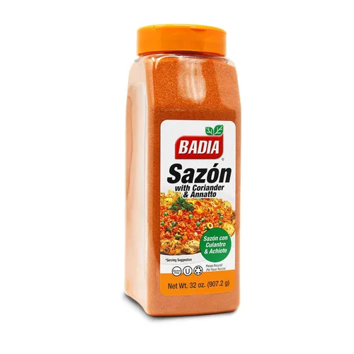 Vista 11 de Badia Sazon con cilantro y anatto, 7 oz - Mezcla de condimentos latinos Classic Latin seasoning blend with Coriander and Annatto for vibrant