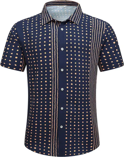 Vista 2 de Camisa hawaiana para hombre, manga corta, con botones, ropa de playa, unisex, flamencos, verano, camisas florales Aloha