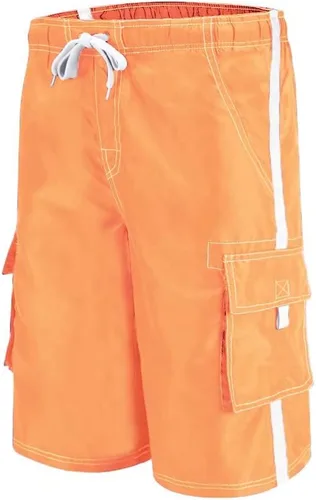 Vista 3 de MAGCOMSEN Traje de baño para hombre con forro de malla, 4 bolsillos, secado rápido, ropa de playa