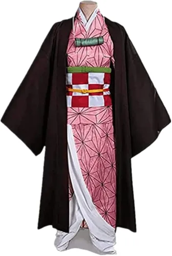 Vista 7 de Kamado - Disfraz de kimono Wan de Navidad para niños niñas y disfraces accesorios para el cabello y bambú