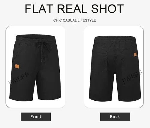 Vista 5 de JMIERR Men's Casual Shorts - Cotton Drawstring Summer Beach Stretch Twill Chino Golf Shorts