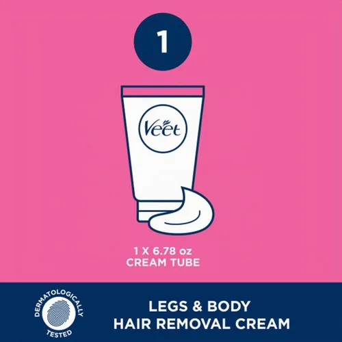 Vista 4 de Veet Crema Gel Depilación, Fórmula para Piel Sensible 6.76 fl oz (6.8 fl oz)