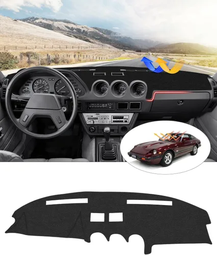 Vista 64 de CARTIST Cubierta negra para salpicadero para Toyota Solara 2004-2008, antideslizante, antirreflejo, protección UV, tapete interior de primera calidad