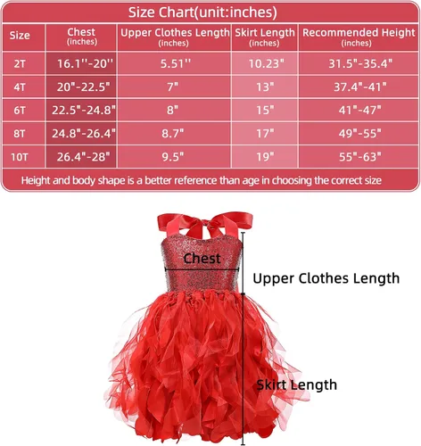 Vista 7 de Vestido tutú para niñas, vestido de tul con lentejuelas, vestido de princesa para niñas pequeñas, disfraz de fiesta de cumpleaños brillante