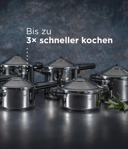 Vista 4 de Kuhn Rikon Duromatic Olla de presión estilo familiar, 5.3 cuartos de galón, Stainless