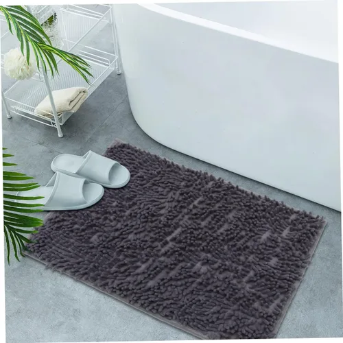 Vista 9 de Chenille Bathroom Rug 40x60 CM Polyester Non-Slip Absorbent Mat